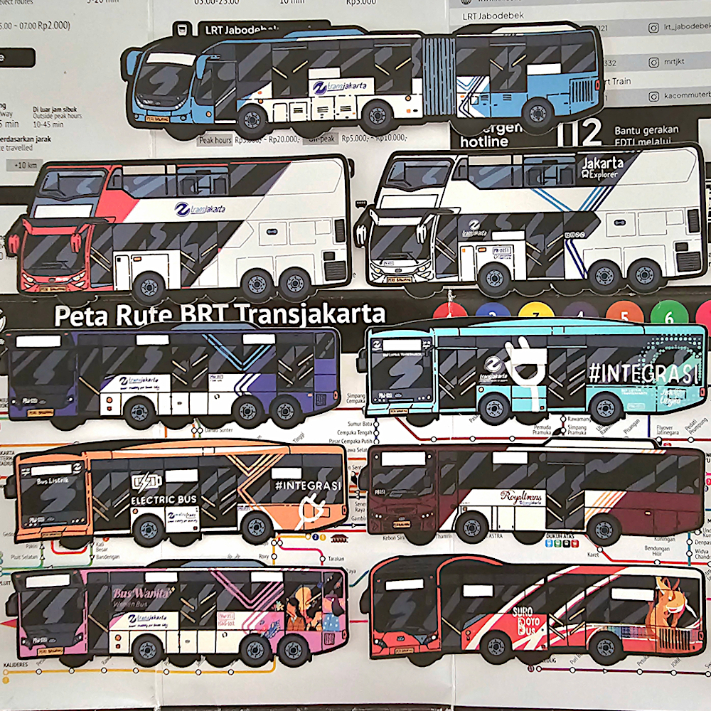 Jual Stiker Transportasi Umum Transjakarta & Suroboyo Bus | Shopee ...