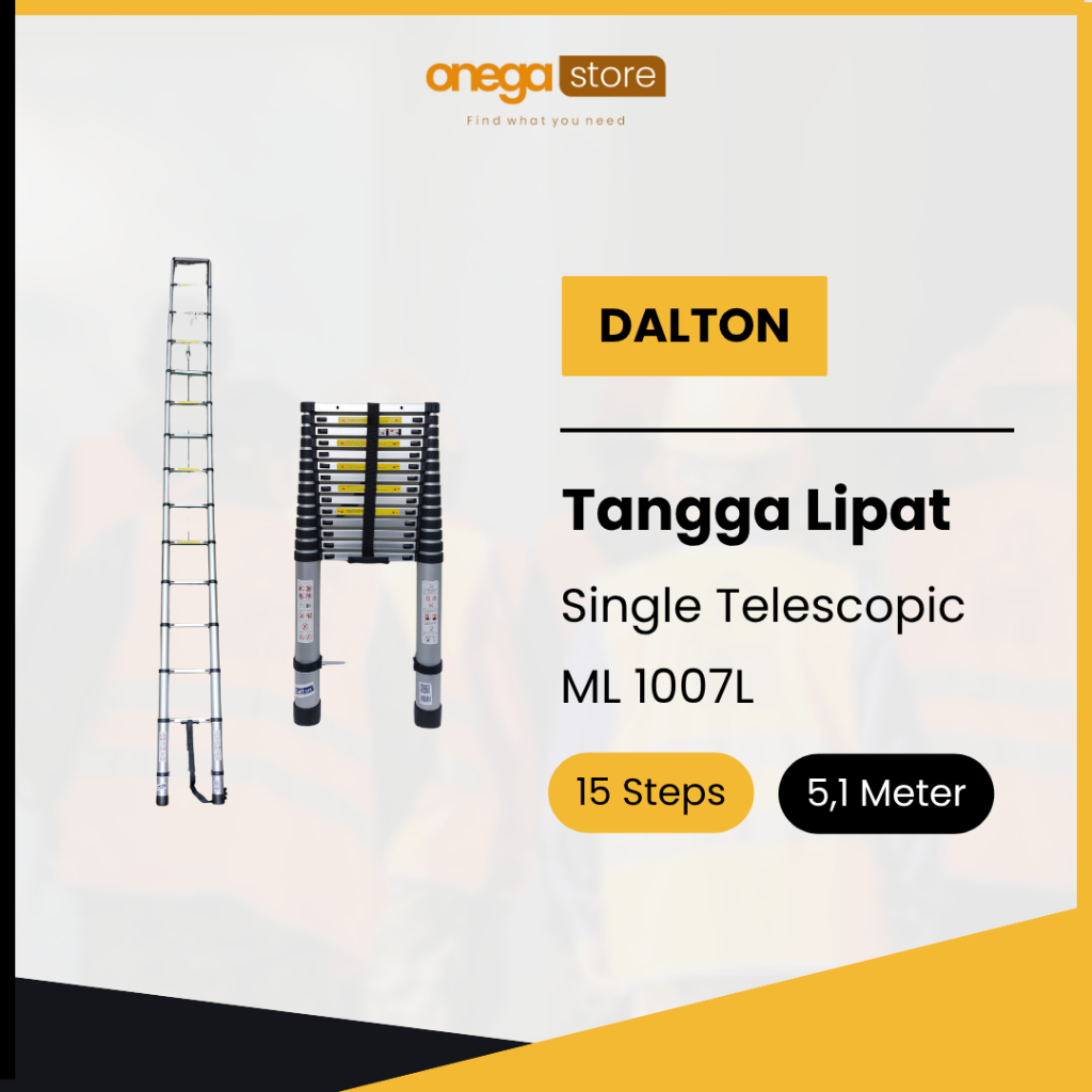 Product image Dalton Tangga Single Telescopic ML1006L/ML1007L/ML1010L 5,1 Meter