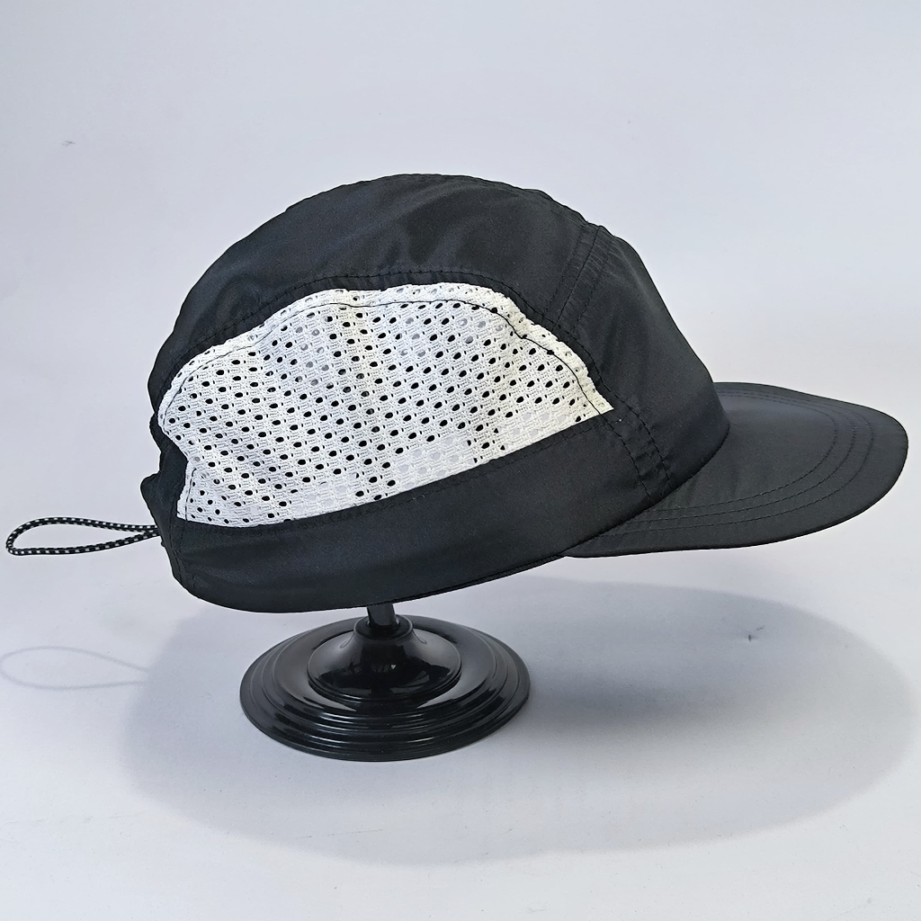 Jual Jual Topi Lari Running cap Bahan Ringan Warna Hitam Jaring Putih ...