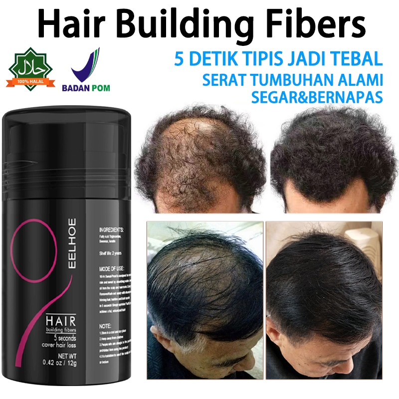 Jual （Hitam Alami） Hair Fiber hair Penebal Rambut pengental hair powder ...