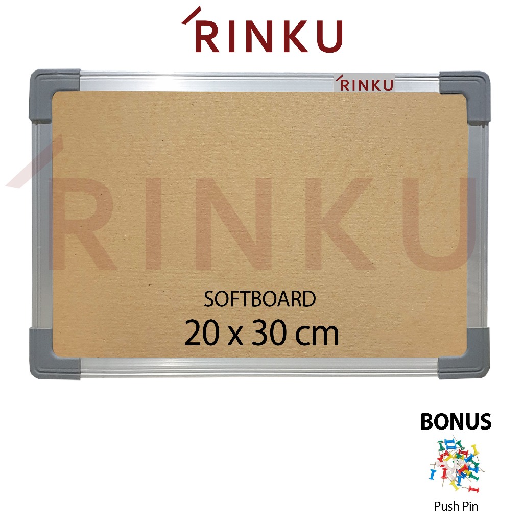 Jual Softboard Pin Board Cork Board Gantung Polos Rinku 20x30 cm ...