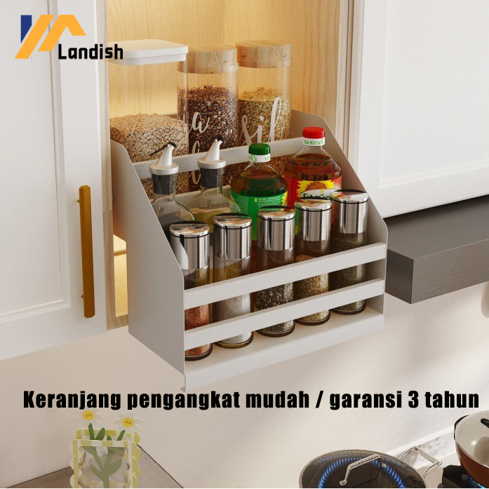 Jual Rak Piring Lift Tarik Keranjang Lift-Down Keranjang Dapur Tempered ...