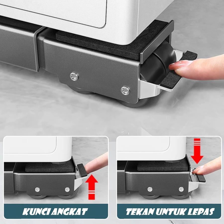 Jual Roda Portable Tatakan Lemari Kulkas Mesin Cuci Sofa Anti slip anti ...