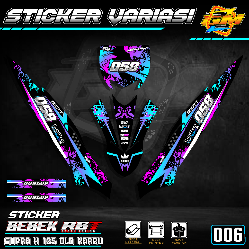 Jual COD STIKER RBT STRIPING MOTOR SUPRA X 125 LAMA SEMI FULL BODY ...