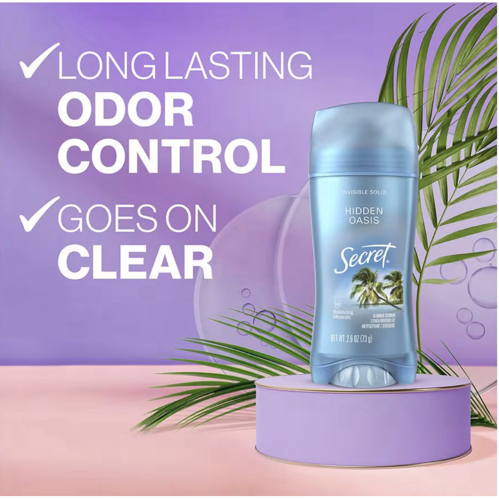 Jual secret solid antiperspirant deodorant hidden oasis | Shopee Indonesia
