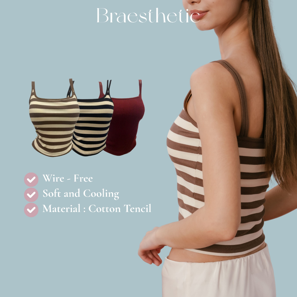 Jual BRAESTHETIC - Carol Baju Dalaman Tank Top Bra Double Strap ...
