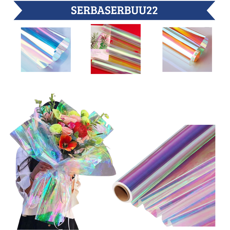 Jual 20 LEMBAR Flower Wrapping Paper kertas buket Hologram Bouquet ...