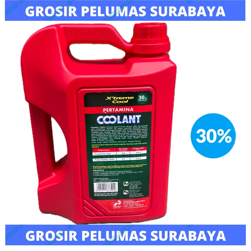Jual ORIGINAL Pertamina Radiator Coolant Xtreme COOL 30% galon 4ltr ...