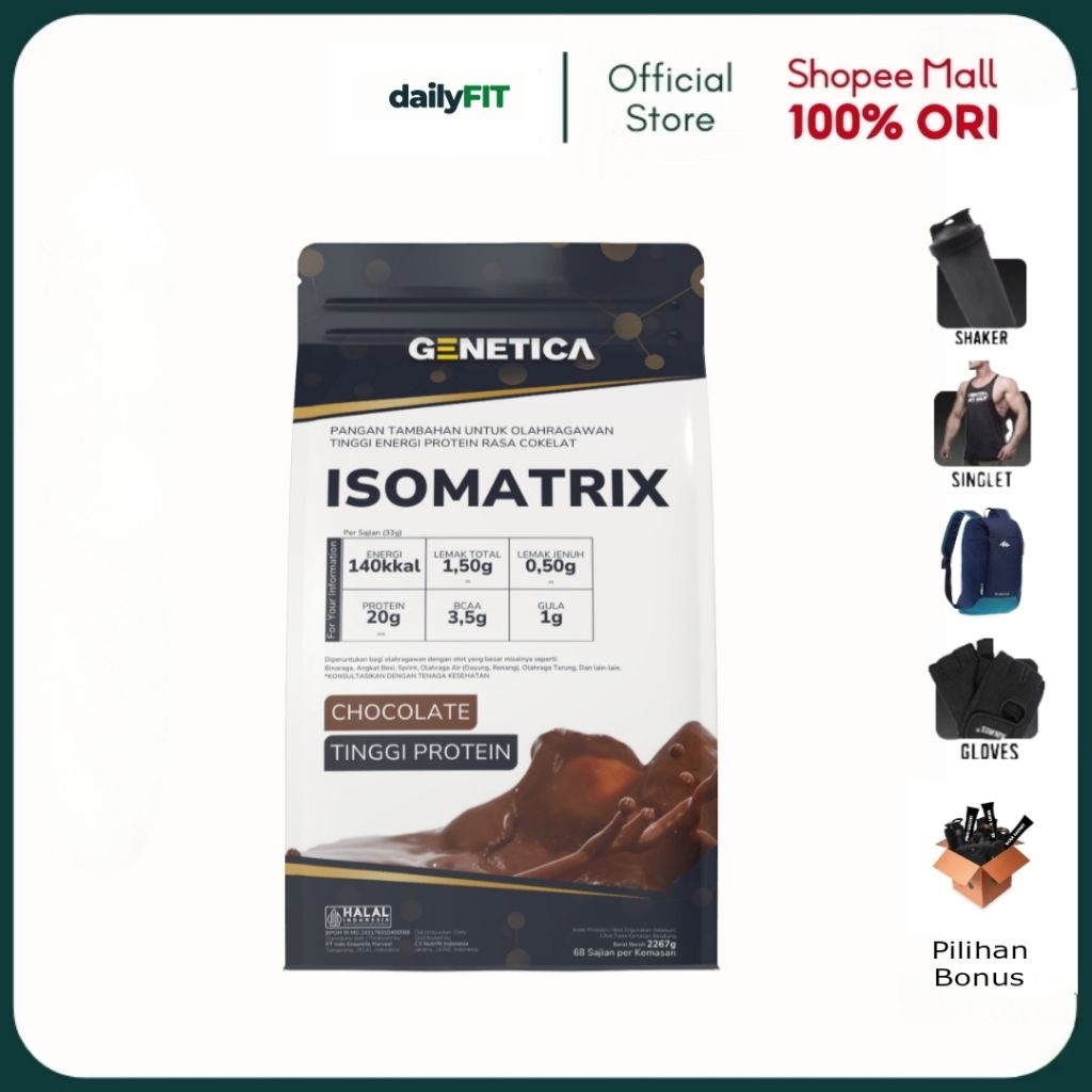 Jual Genetica Isomatrix 5 lbs 2267 gram Susu Whey Protein | Shopee ...