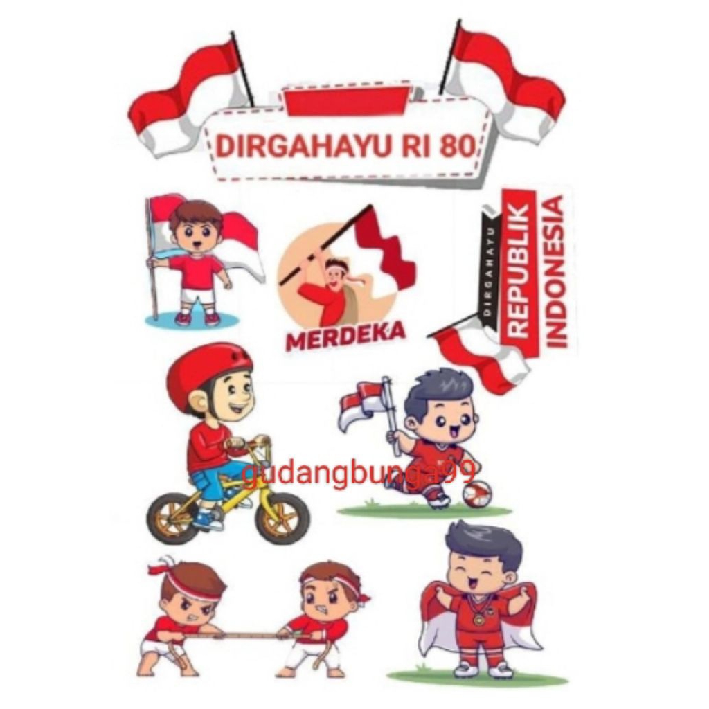 Jual topper LEMBARAN A4 / TIDAK DIPOTONG / TANPA LIDI / hiasan tumpeng ...
