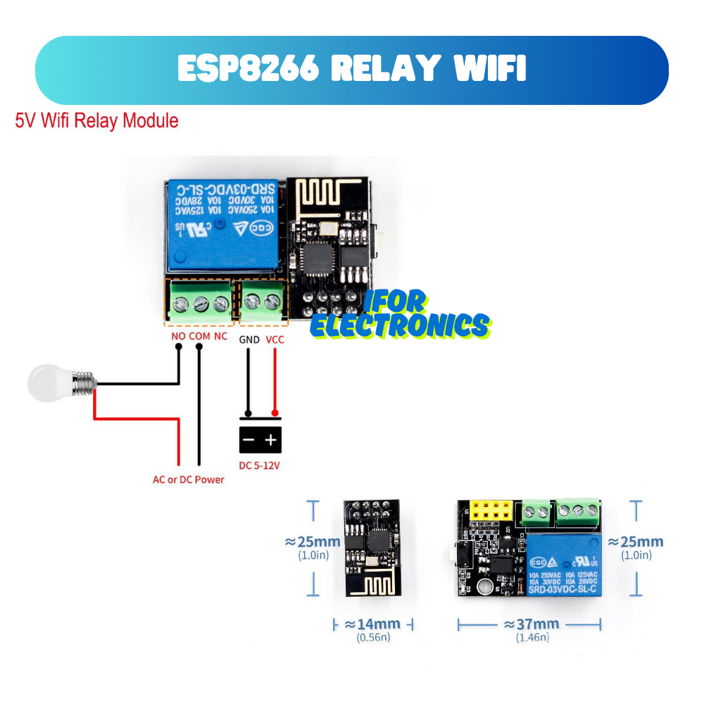 Jual MODUL SAKLAR ESP8266 5V WiFi 1 CH 2CH RELAY MODULE SMART HOME ...