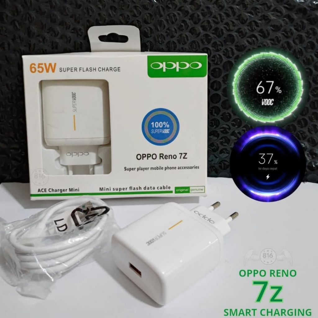 Jual ( ECER 1 SET ) TC CHARGER CASAN OPPO RENO 7 USB TO MICRO / TIPE C ...