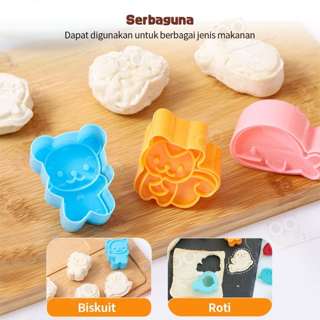 Jual Cetakan Bento Set isi 4 DIY Cetakan Nasi Roti Biskuit Cookie ...