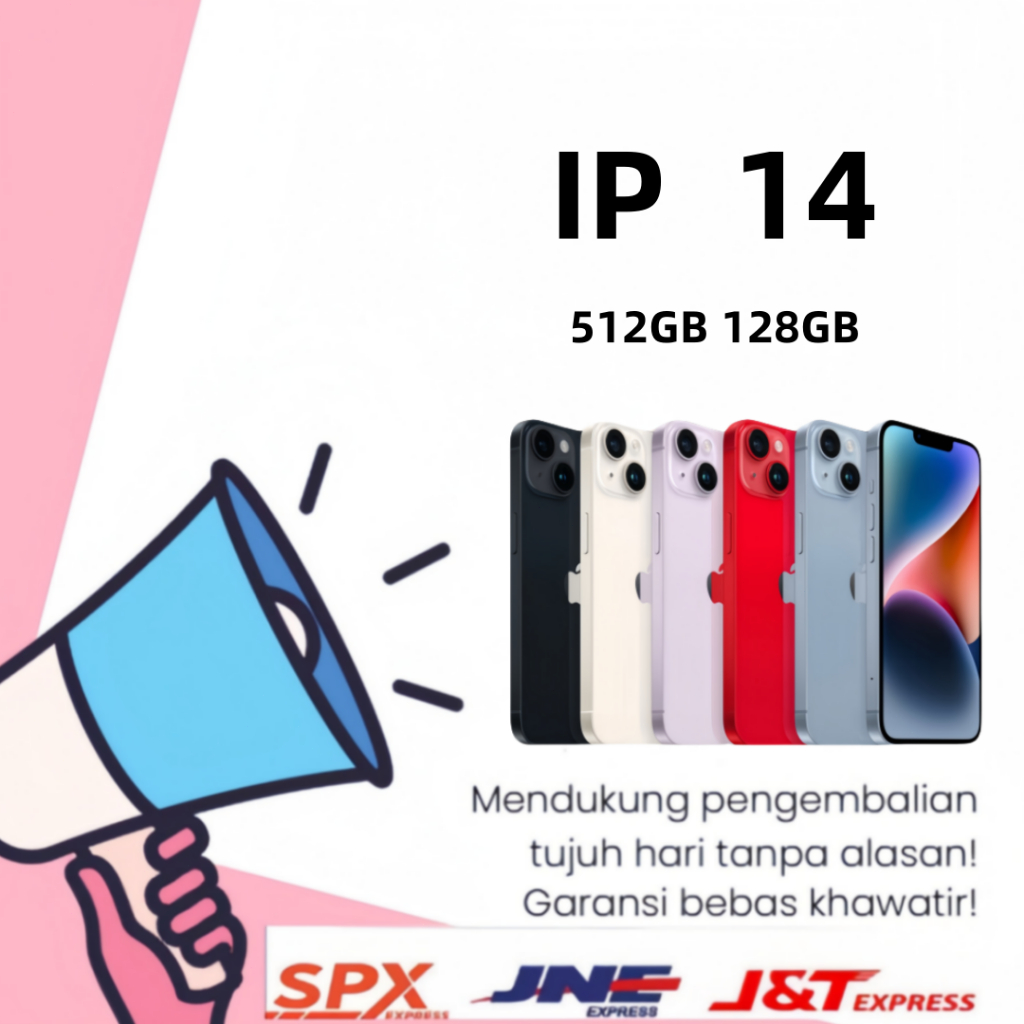 Jual IP 14 14PLUS 128GB/256GB /512GB Second 100% Smartphone Original ...