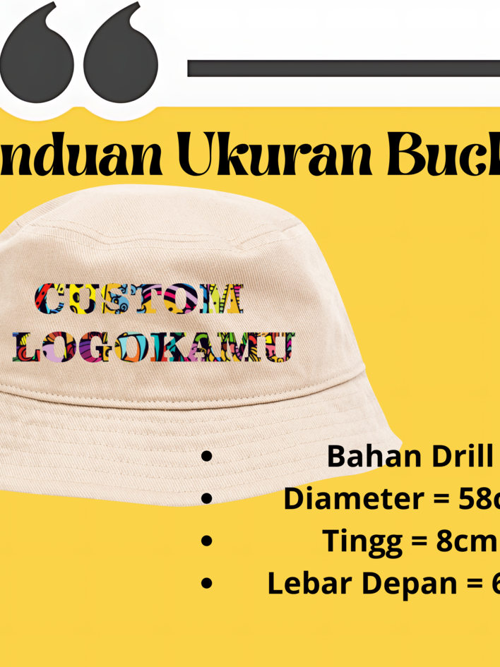 Jual Topi Bucket Bisa Custom Nama Sendiri Atau Bucket Hat Motif Topi ...