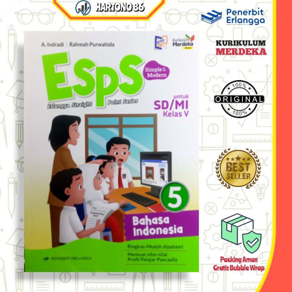 Jual Buku ESPS Bahasa Indonesia revisi Erlangga SD/MI kelas 5 kurikulum ...