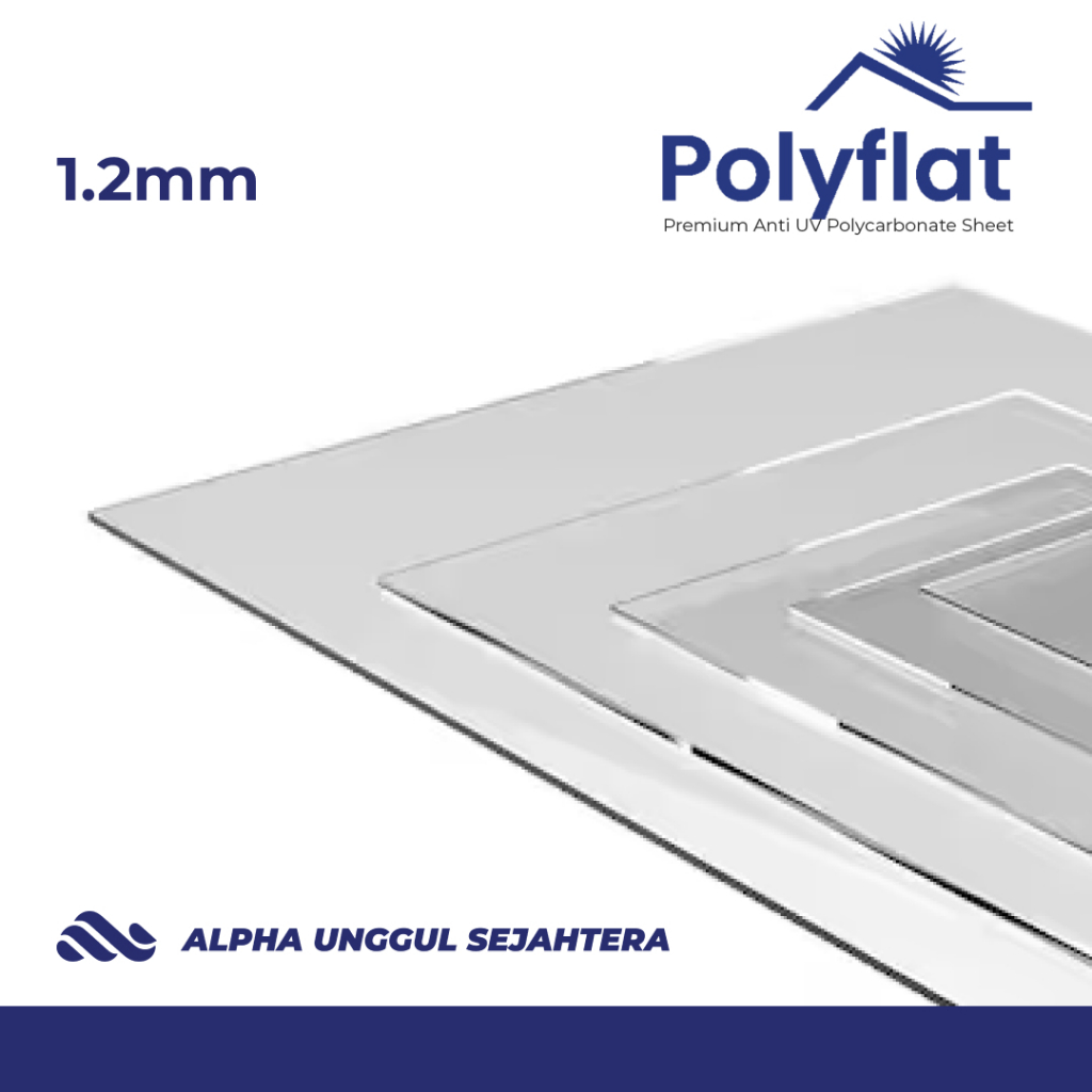 Jual Polycarbonate Atap Roof Ex Polyflat Suntuff Tebal 1.2mm Lebar 1.22 ...