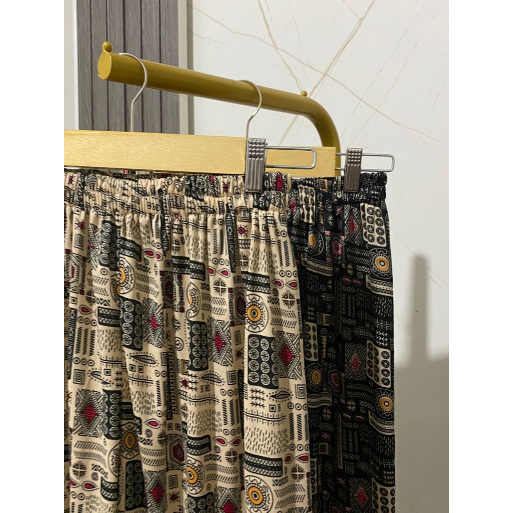 (paket Isi 4 Pcs) Kulot Motif Etnik Celana Santai Panjang Wanita Tidur Hommy - foto 5