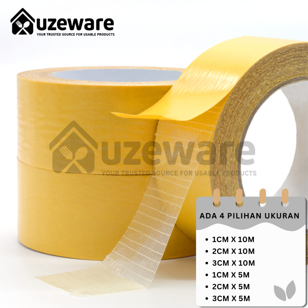 Jual Uzeware Isolasi Double Tip Dinding Serbaguna Double Tape Kain Dua ...