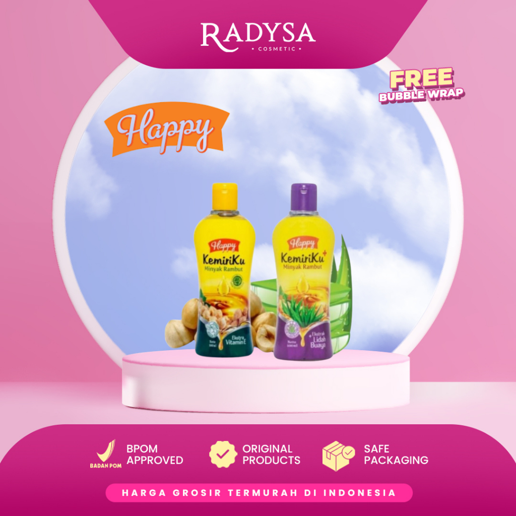 Jual 𝐑𝐀𝐃𝐘𝐒𝐀 - Happy Kemiriku Minyak Rambut 100ml - Untuk Rambut Bayi ...