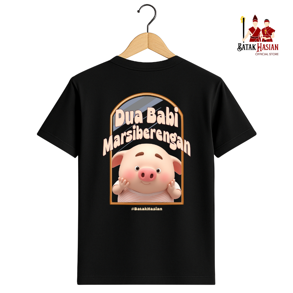Jual DUA BABI MARSIBERENGAN - Kaos Batak - Katun premium 100% - BIOWASH ...