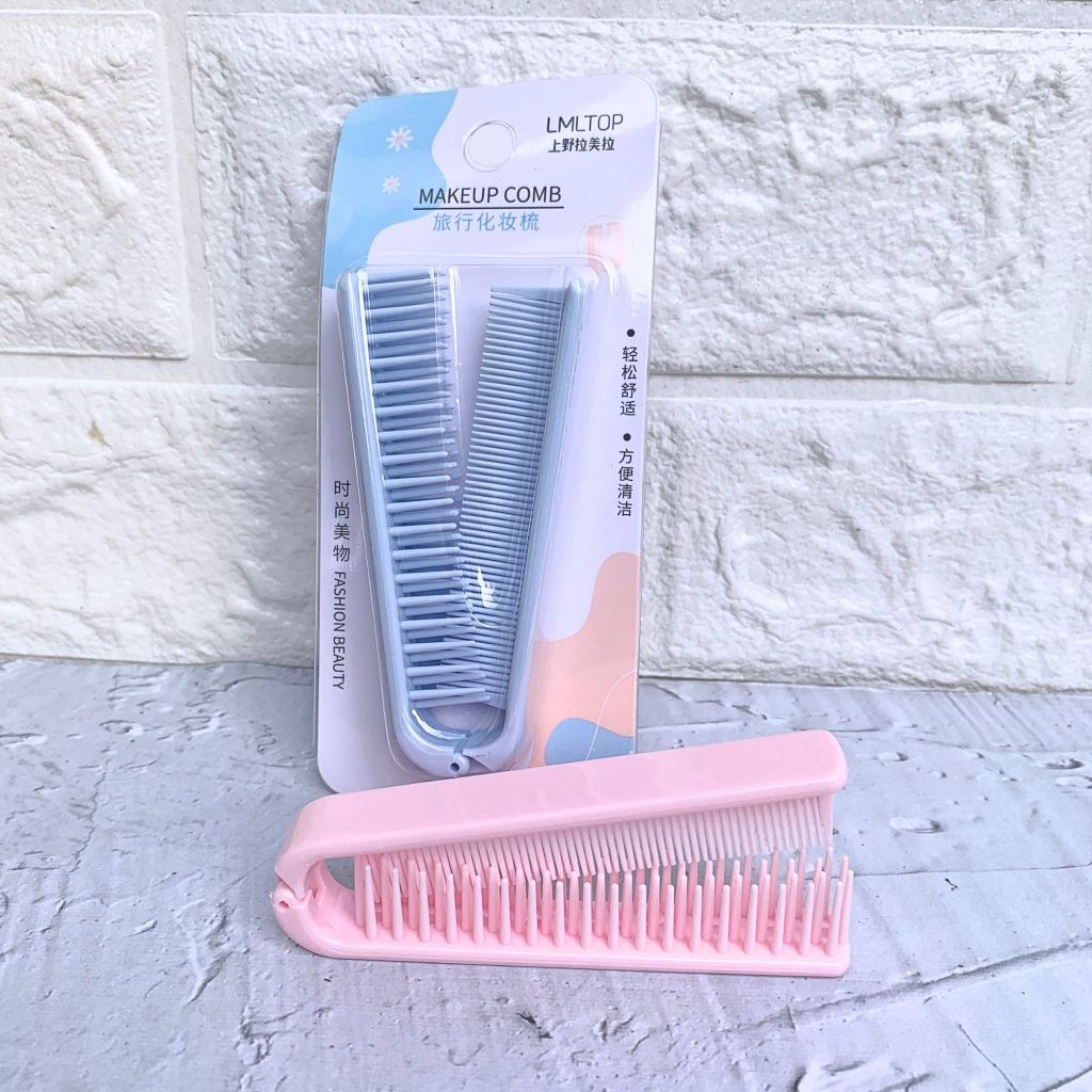 Jual Sisir Rambut Lipat Mini Portable / Sisir Rambut 2 Sisi Tebal Tipis ...