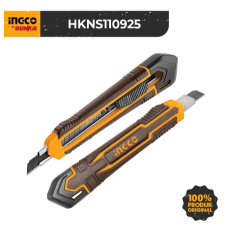 Jual Cutter Auto Lock Snap-Off Blade Knife 9mm SK4 INGCO HKNS110925 ...