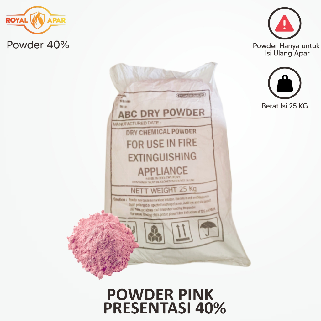 Jual ABC Powder Pink 40 % ( 1sak=25 Kg) bubuk Apar | Shopee Indonesia