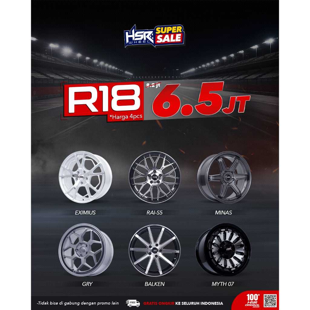 Jual VELG MOBIL FORD RANGER, RAPTOR RING 18 HSR MYTH03 LUBANG 6 LEBAR 9 ...