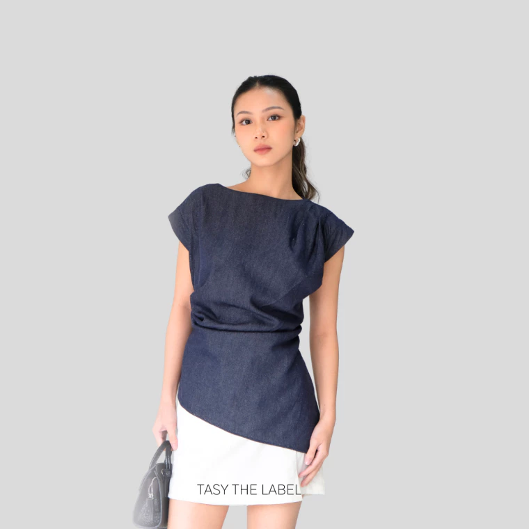 Drape Denim Top
