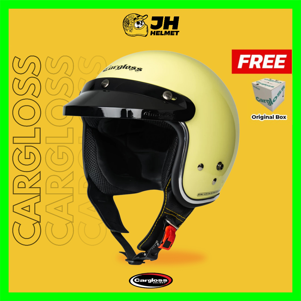 Helm Retro Carglos Bekas Jual Helm Cargloss Cf Retro Hitam Gloss