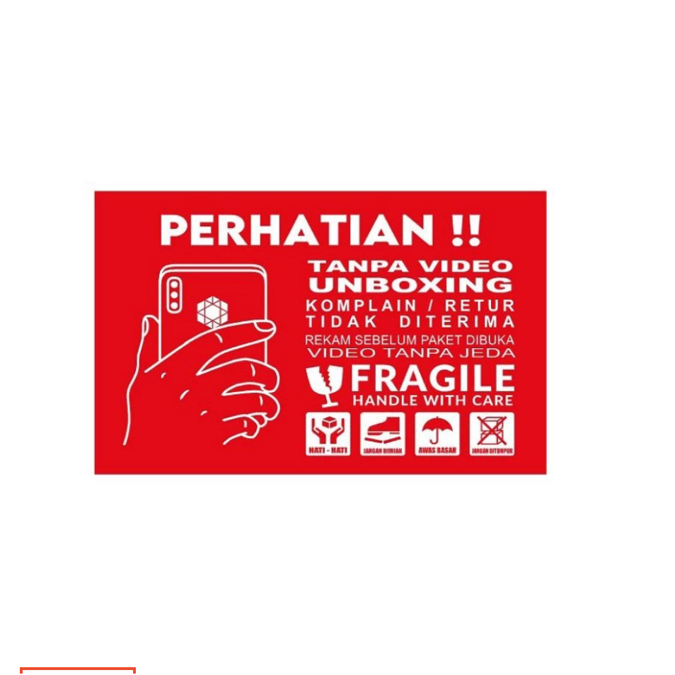 Jual STIKER UNBOXING MERAH GEN2 VIDEO UNBOXING CAMERA2 STICKER LABEL ...