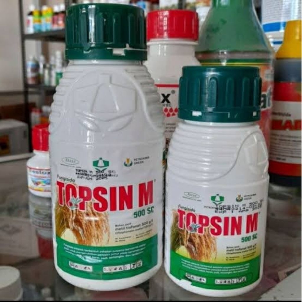 Jual Fungisida Topsin 500 SC 500ml / fungisida bercak daun batang blast ...