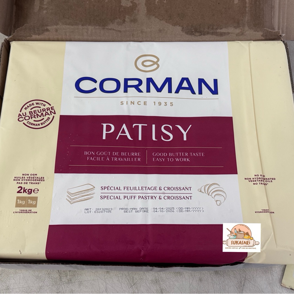 Jual Corman Patisy Sheet 2kg Butter sheet blend Mentega Pastry ...