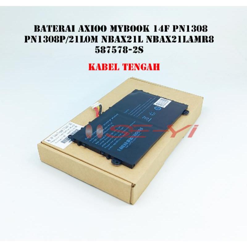 Baterai pengganti Axioo MyBook 14F dengan konektor sebagai referensi