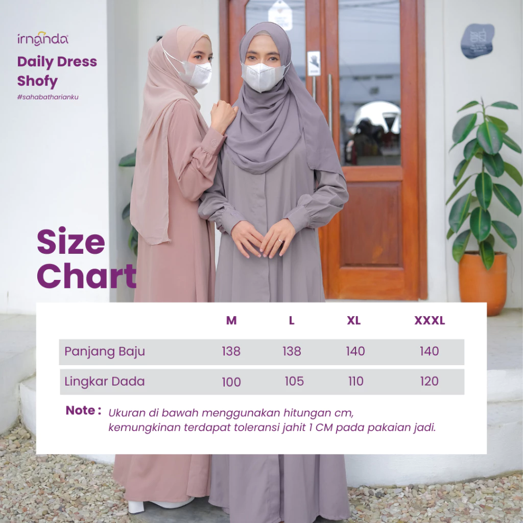 Gamis Shofy Dress Outer Polos Wanita Dewasa Remaja Premium Simple Full Kancing Depan Busui Friendly Adem detail samping