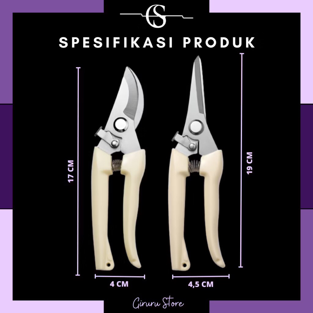 Jual Gunting Kebun Pangkas Dahan dan Ranting Lurus Dan Bengkok | Shopee ...