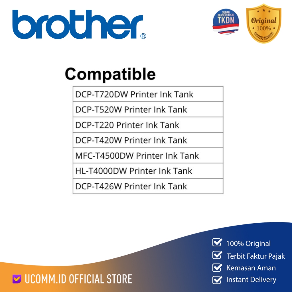 Jual BROTHER Ink BT D60BK Tinta Cartridge Brother Black Tinta Brother ...