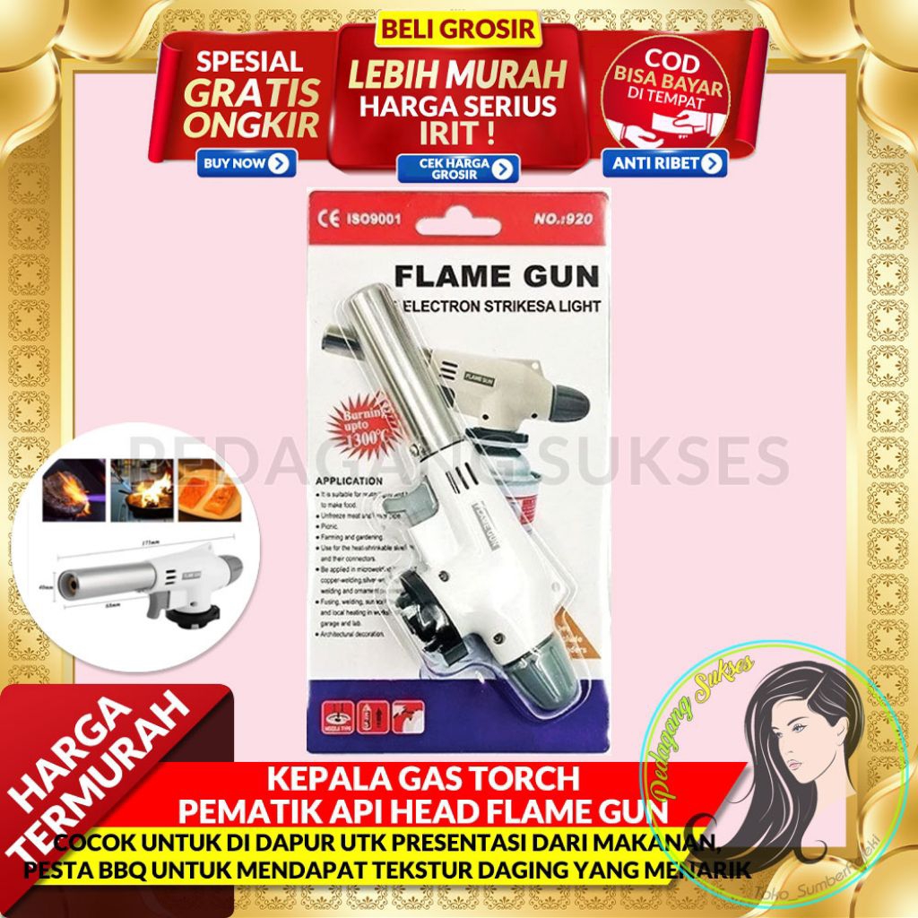 Jual Kepala Gas Torch Pematik Api Head Flame Gun Kepala Portable Gas ...