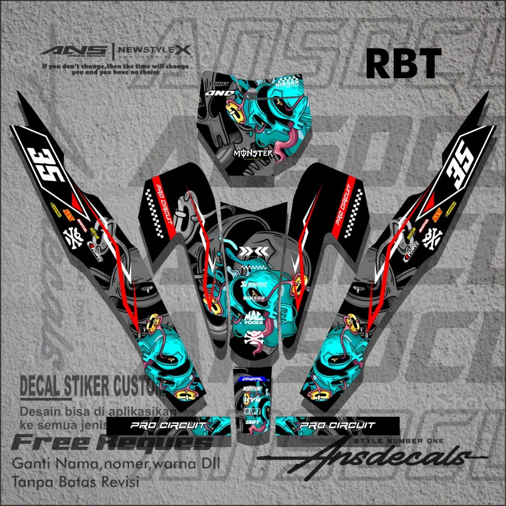 Jual DECAL RBT BODY JUPITER YAMAHA VEGA NEW FULL BODY DEKAL STICKER ...