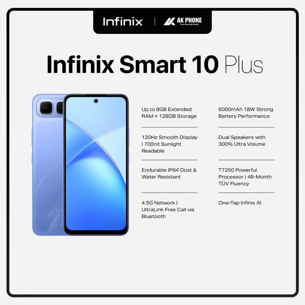 Jual INFINIX SMART 10 PLUS GARANSI RESMI AK PHONE JAMBI | Shopee Indonesia