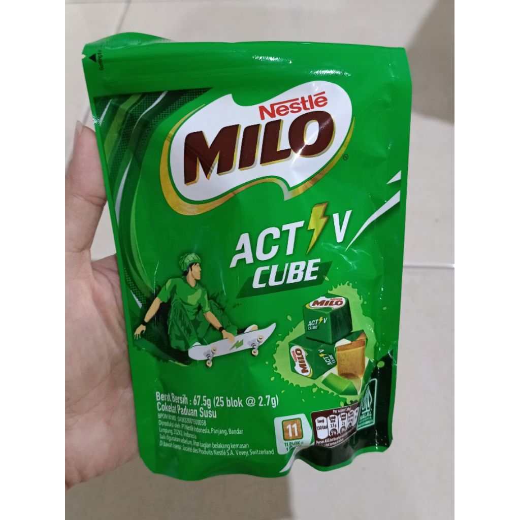 Jual Nestle Milo Cube active isi 25 pcs - malted cocoa cubes permen ...