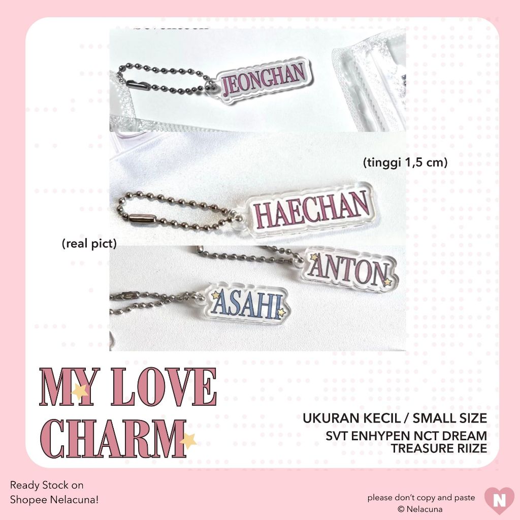Jual [READY] MINI CHARM 4 CM MY LOVE NAME SEVENTEEEN ENHA ENHYPEEN NCCT ...