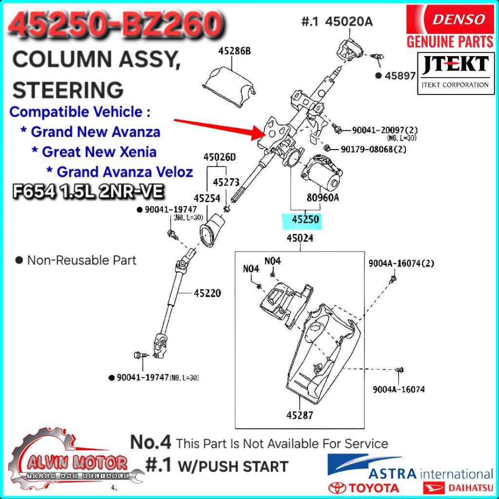 Jual ORIGINAL COLUMN STEER EPS ( ELECTRIC POWER STEERING ) GRAND NEW ...