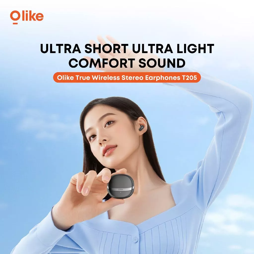 [NEW PRODUCT] OLIKE TWS T205 - Earphone Bluetooth 5.4 Playing Time Up To 32 Jam | Headset Stereo Bass Max , Waterproof IPX4