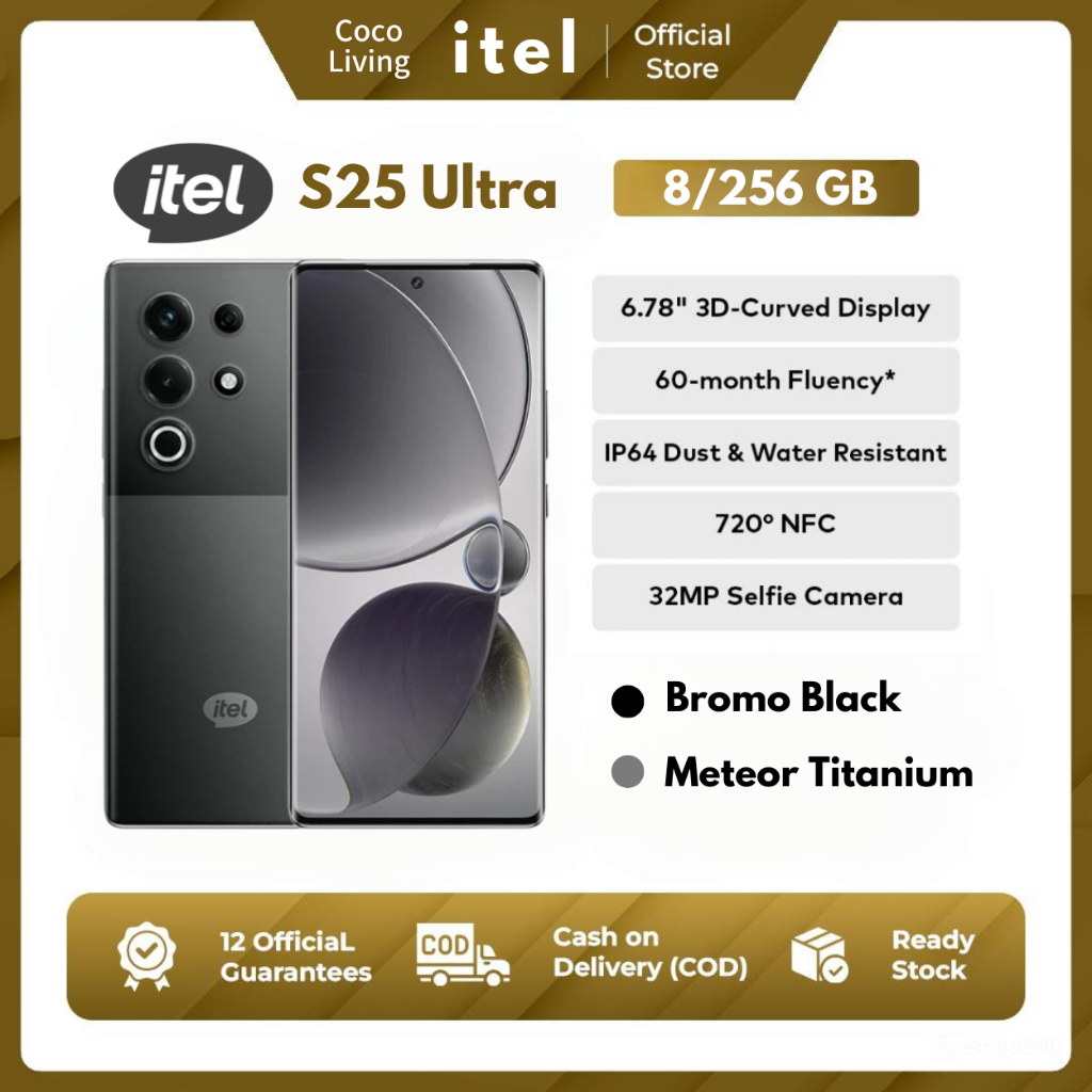 Jual ITEL S25 Ultra RAM 8+8/256GB HP Amoled 3D 120hz 6.78