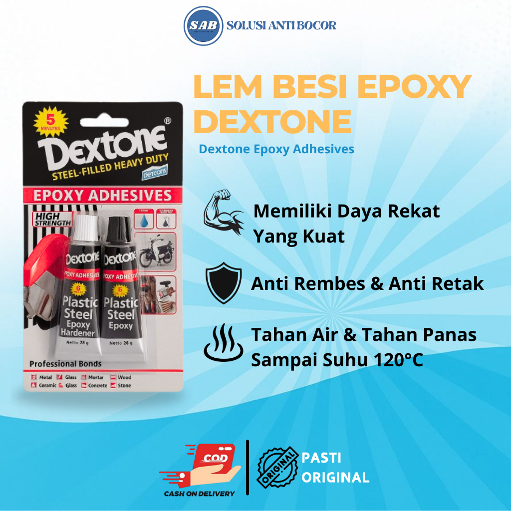 Jual LEM EPOXY/BESI DEXTONE 5 MENIT SUPER KUAT ORIGINAL | Shopee Indonesia