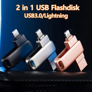 U201 1TB 2-in-1 OTG Flashdisk: Kompatibel dengan iOS, iPad, iPhone & PC - Pen Drive Silver USB 3.0 Terlaris