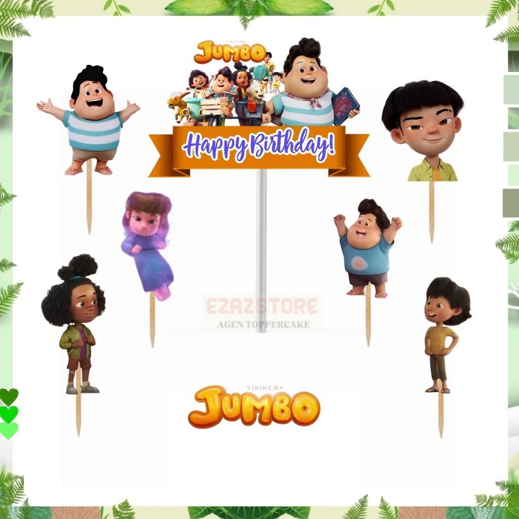 Jual topper kue karakter Jumbo, topper cake, topper happy birthday ...