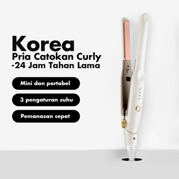 MangoMan Alat Catok Rambut Pria Korea Pelurus Rambut Ionik 2 In 1 Pelurus Rambut Pengeriting